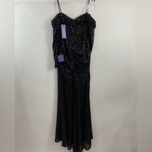 Ladivine Black Sequence Long Dress Size XL NWT